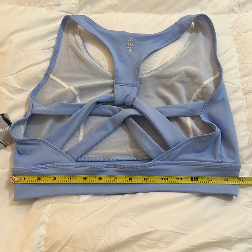 Free People Movement Corsican Sea Blue Strappy Back Sports Bra Size Large NWT - Picture 7 of 7
